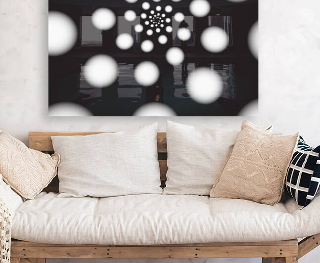 White Spiral Dots Reproduction