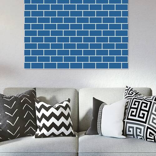 Blue Bricks Pattern Reproduction