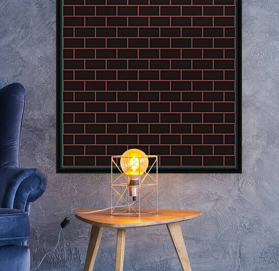 Brown Pink Brick Pattern by rizu_designs