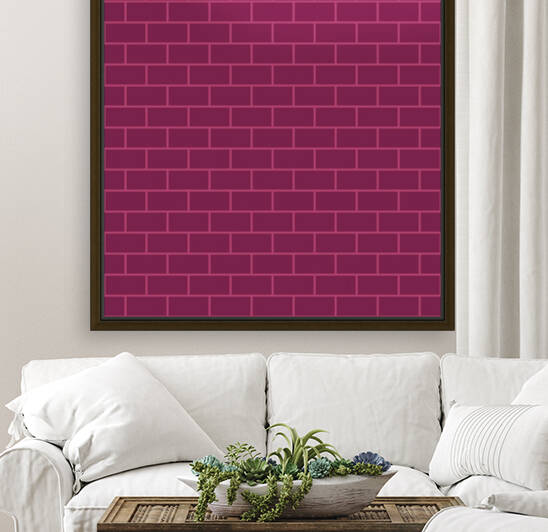 Magenta Pink Brick Pattern by rizu_designs