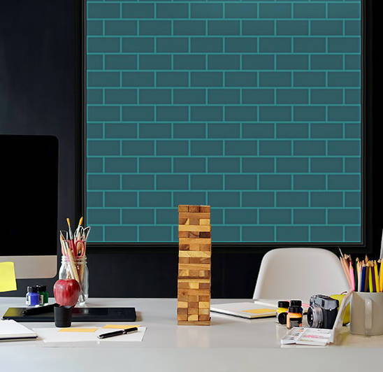 Blue Green Bricks Pattern by rizu_designs