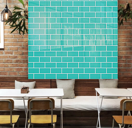 Turquoise Brick Pattern by rizu_designs