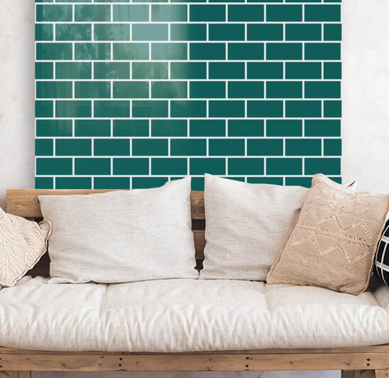 Blue Green Brick Pattern by rizu_designs