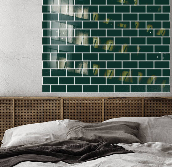 Dark Green Brick Pattern by rizu_designs