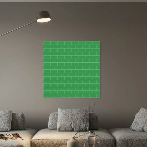 Green Bricks Pattern Reproduction