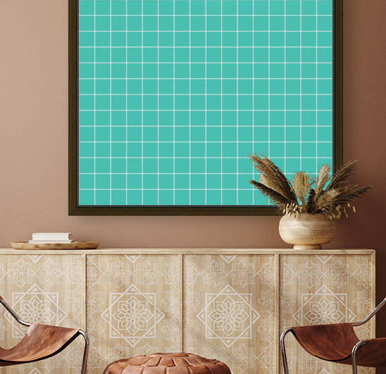 Turquoise Brick Pattern by rizu_designs