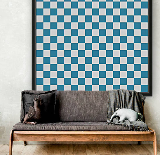 Blue Checker Pattern by rizu_designs