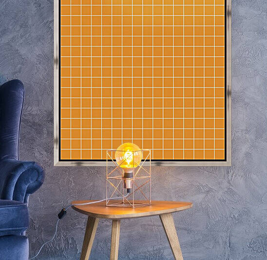 Orange Check Pattern by rizu_designs