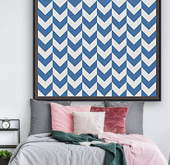 Royal Blue Chevron Pattern by rizu_designs