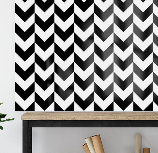 Black Chevron Check Pattern by rizu_designs