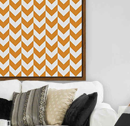 Orange Chevron Pattern by rizu_designs