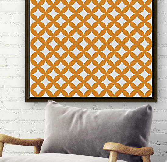Orange Retro Circle Pattern by rizu_designs