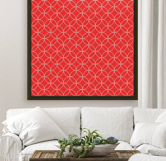 Pinkish Red Retro Circle Pattern by rizu_designs