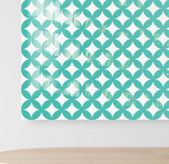 Turquoise Retro Circle Pattern by rizu_designs