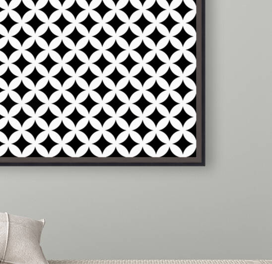 Black Retro Circle Pattern by rizu_designs