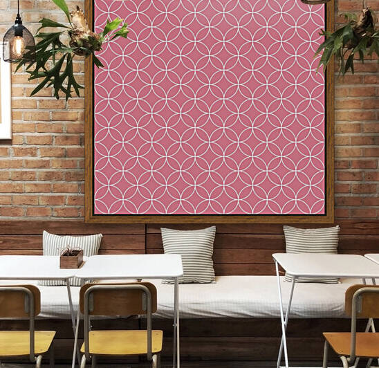 Baby Pink Retro Circle Pattern by rizu_designs