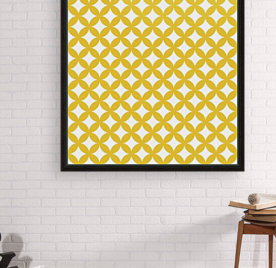 Yellow Retro Circle Pattern by rizu_designs
