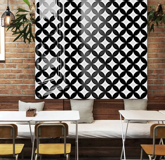 Black Retro Circle Pattern by rizu_designs