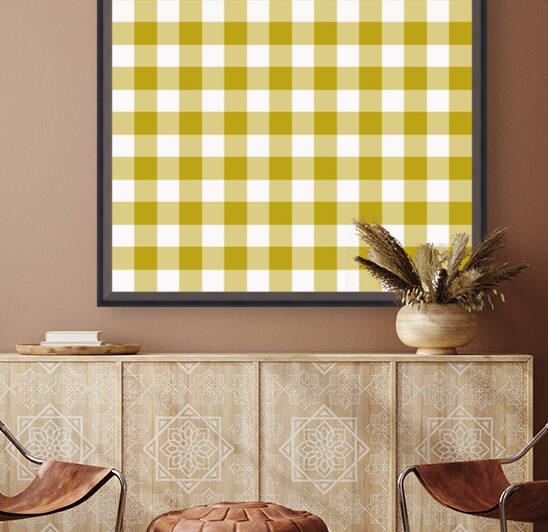 Mustard Plaid Pattern by rizu_designs
