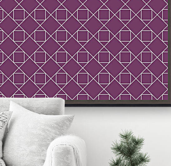 Light Purple Squares And Diamonds Pattern by rizu_designs