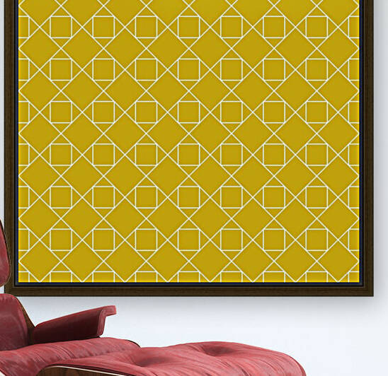 Yellow Squares And Diamonds Pattern  by rizu_designs