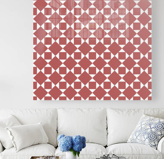 Maroon Squares And Diamonds Pattern  by rizu_designs