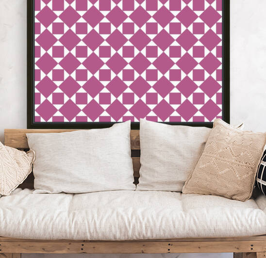 Pink Squares And Diamonds Pattern by rizu_designs