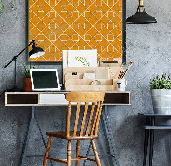Orange Diamonds Pattern  by rizu_designs