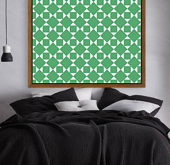 Dark Green Geometric Pattern by rizu_designs