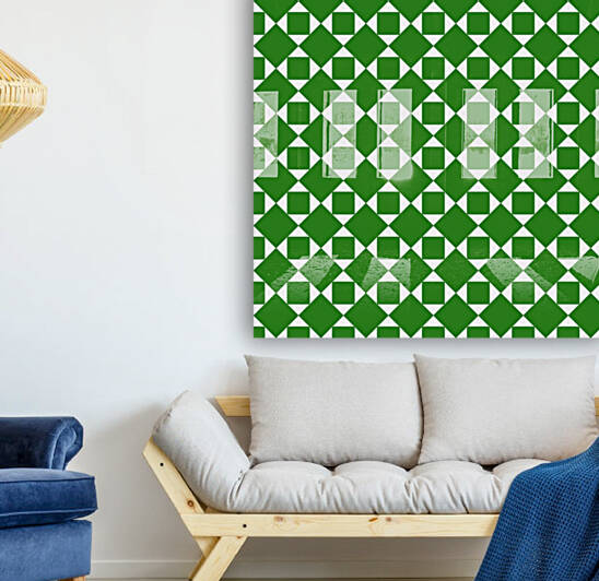 Dark Green Geometric Pattern by rizu_designs
