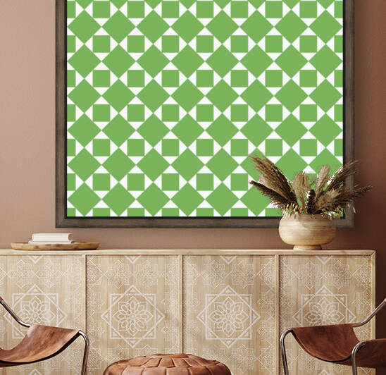 Light Green Geometric Pattern by rizu_designs