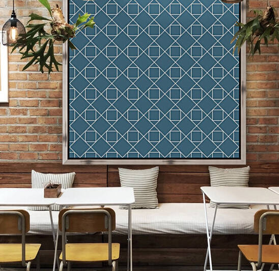 Navy Blue Geometric Pattern by rizu_designs
