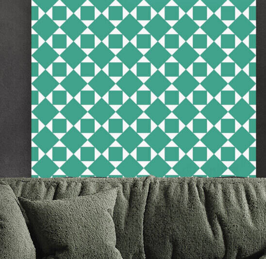 Green Square and Diamond Pattern by rizu_designs