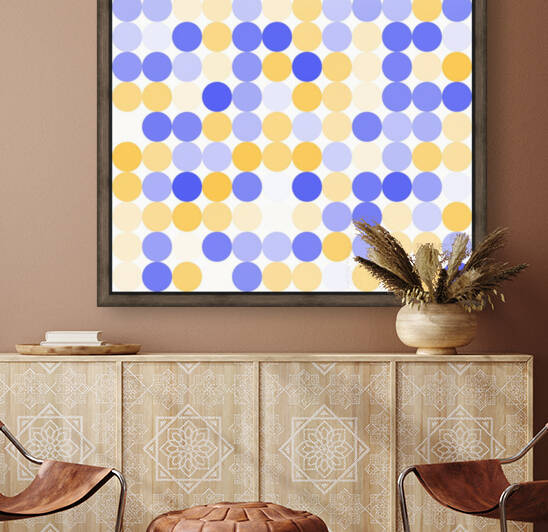 Yellow and Blue Small Dots by rizu_designs