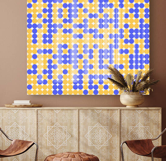 Mid Century Blue Geometric by rizu_designs