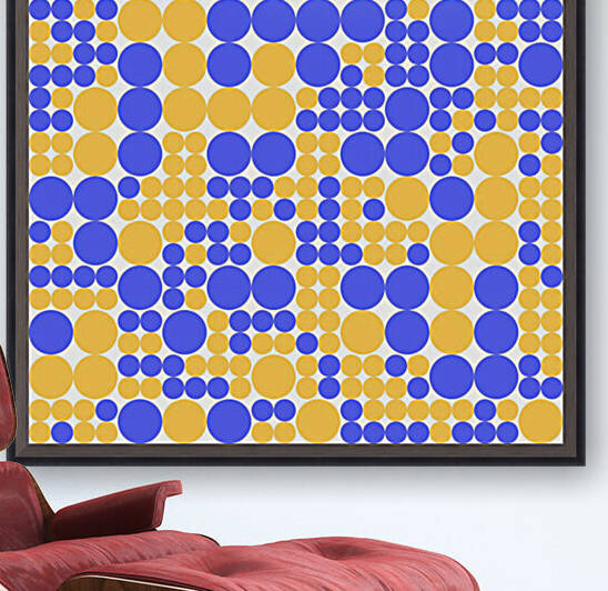 Yellow and Blue Dots Pattern by rizu_designs