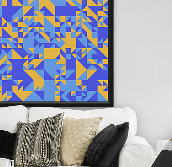 Blue Geometry Pattern by rizu_designs