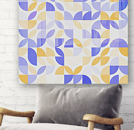 Yellow and Blue Geometry by rizu_designs