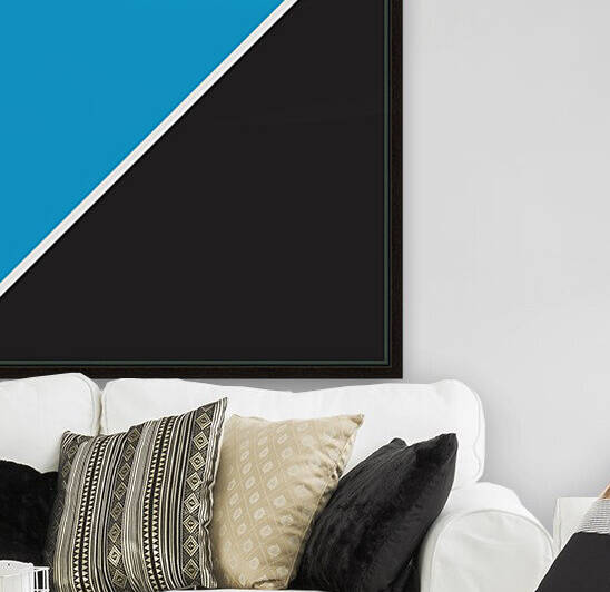 Black and Blue Abstract Reproduction