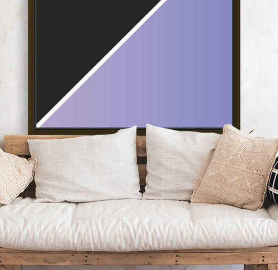 Black and Blue Tanzanite Abstract Reproduction