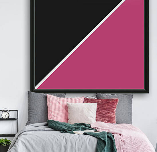 Black and Pink Abstract Reproduction