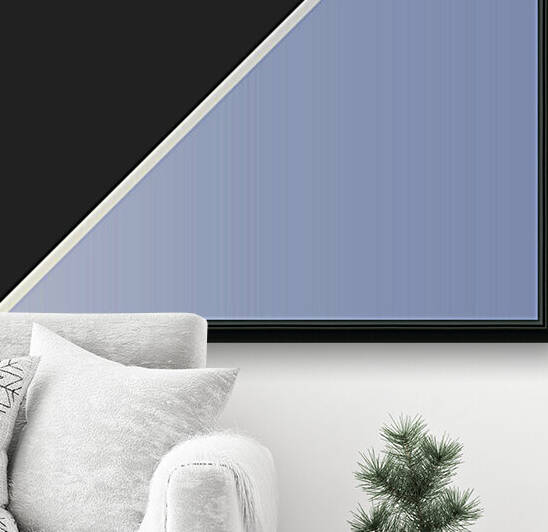 Black and Lavender Abstract Reproduction