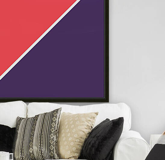 Fiery Coral and Petunia Abstract by rizu_designs