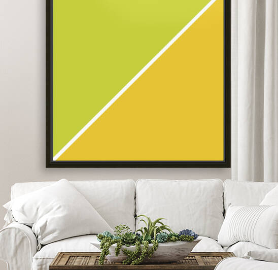 Chartreuse and Gold Abstract by rizu_designs