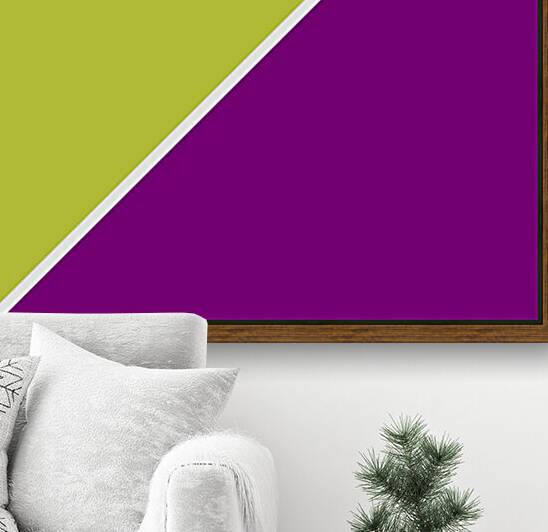 Chartreuse and Purple Abstract by rizu_designs
