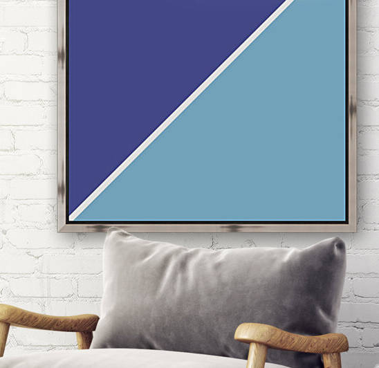 Grape and Sky Blue Abstract Reproduction