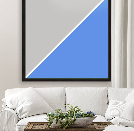 Light Grey and Cornflower Abstract by rizu_designs