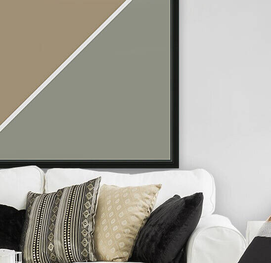 Khaki and Slate Abstract by rizu_designs