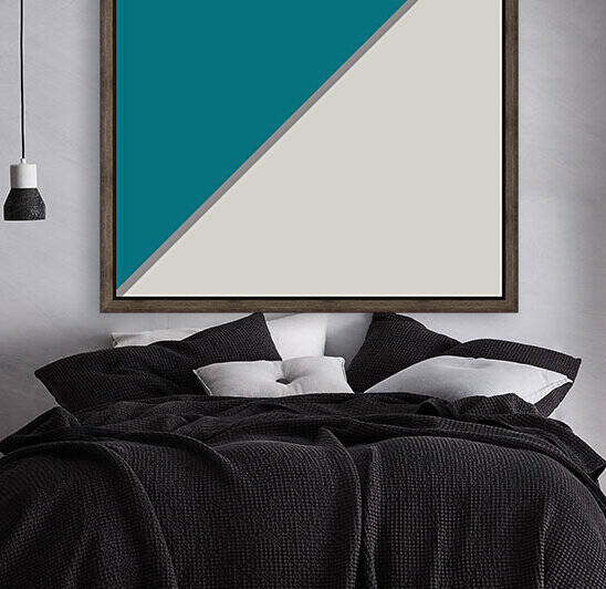 Navy and Light Grey Abstract Reproduction