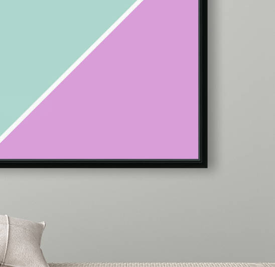 Mint and Plum Abstract Reproduction